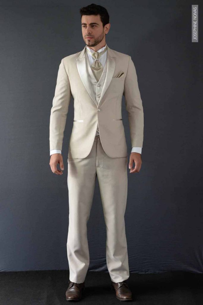 Traje de Noivo - Corte Slim Beje