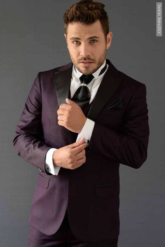 Traje de Noivo - Corte Slim cor Açai