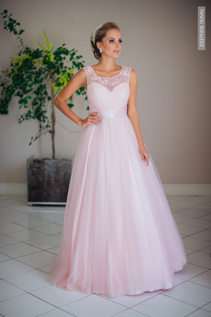 Vestido de Debutante - Rosa Bebê