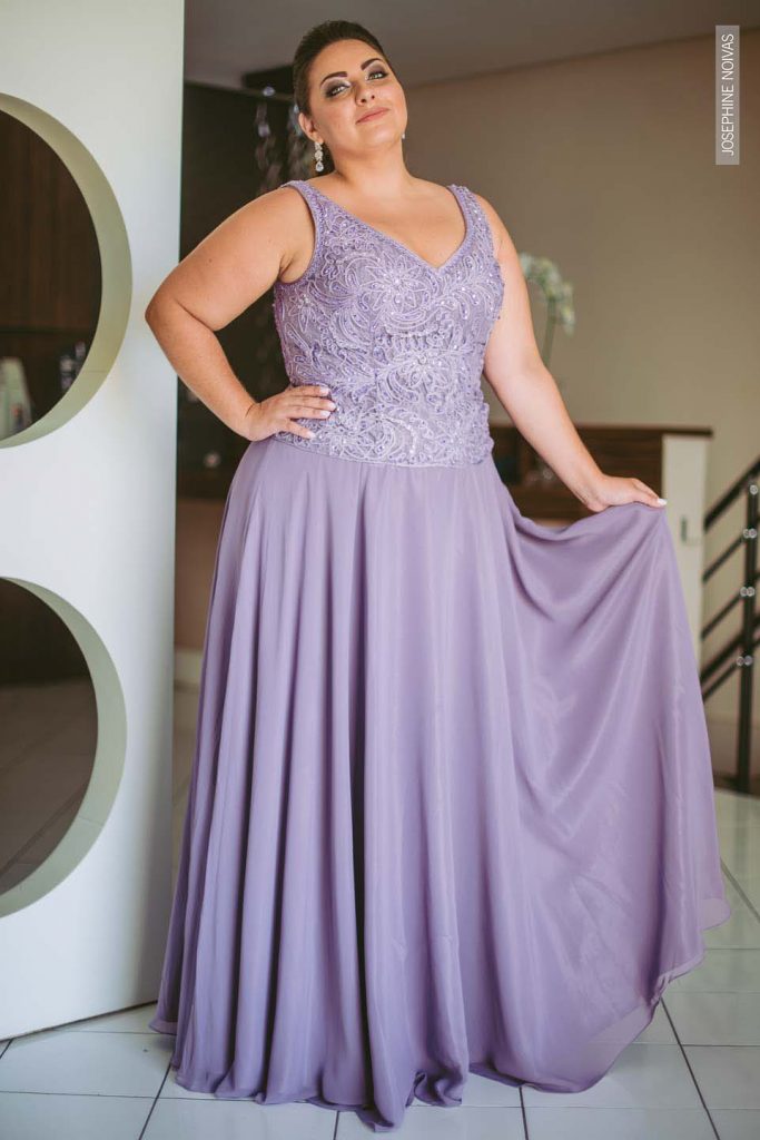 Vestido de Festa Plus Size - Lavanda