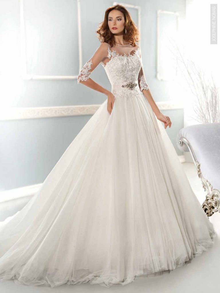 Vestido de Noiva - Princesa com mangas