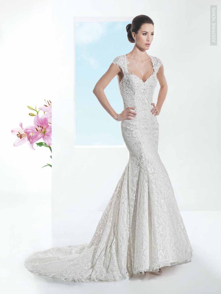 Vestido de Noiva - Semi Sereia de Rendas