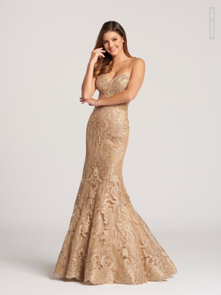 Vestido de Festa - Tomara que Caia Dourado Brilho