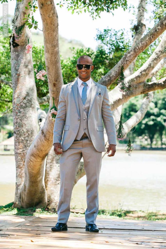 Traje de Noivo - Cinza Claro Napoli