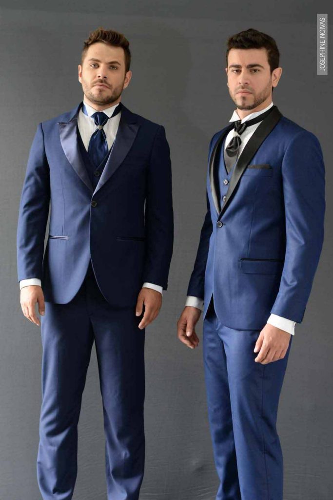 Traje de Noivo - Corte Slim Azul Marinho