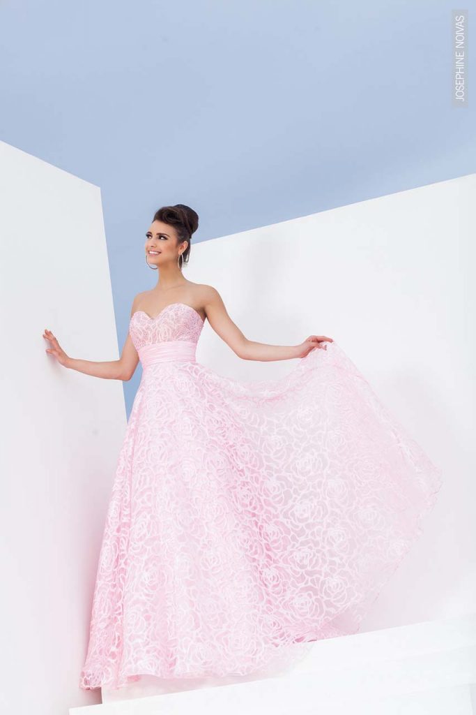 Vestido de Festa - Rosa Bebê tomara que caia