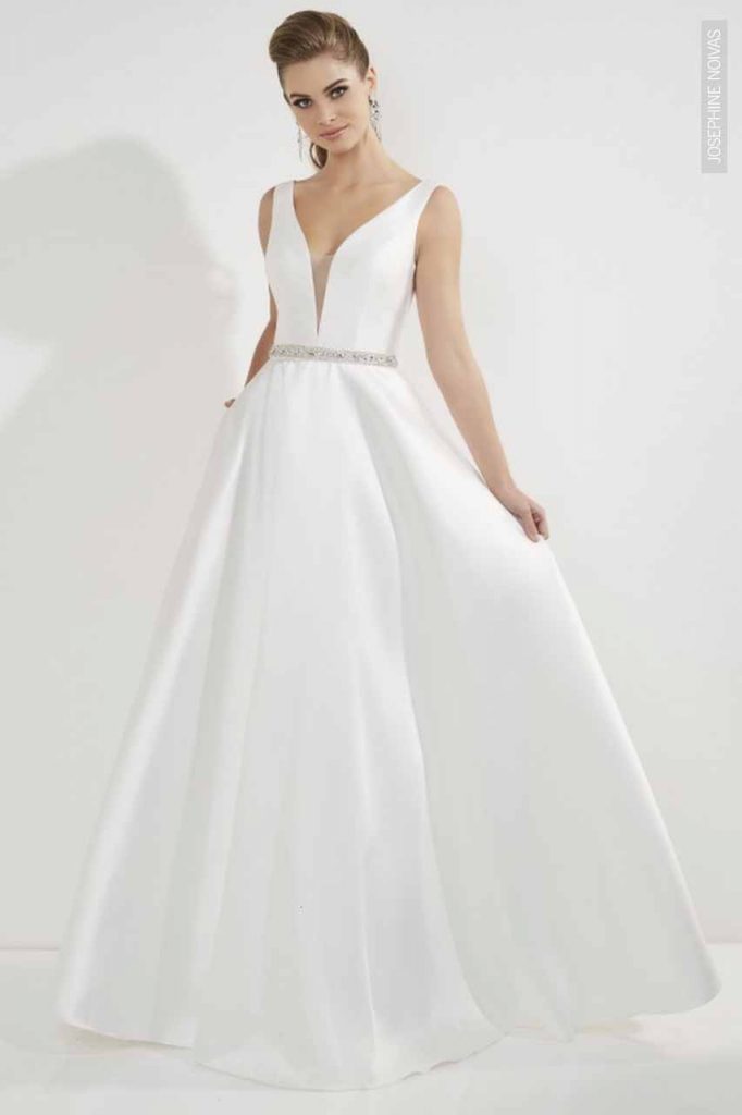 Vestido de Noiva - Evasê com Cinto