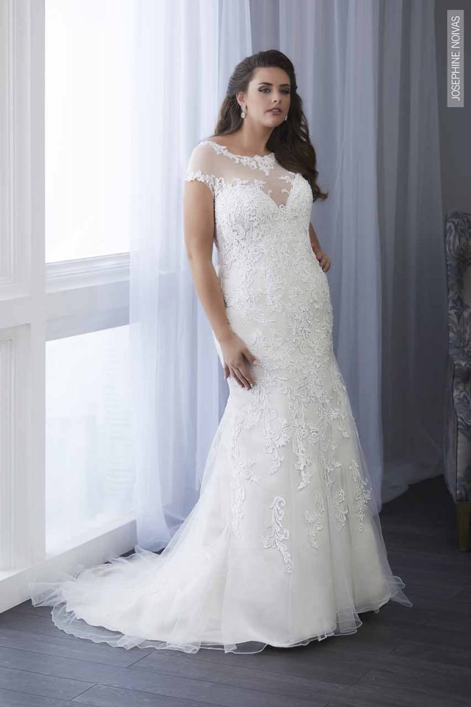 Vestido de Noiva - Semi Sereia com corsele