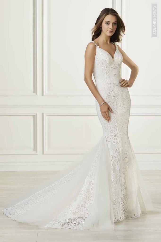 Vestido de Noiva - Semi Sereia de Renda