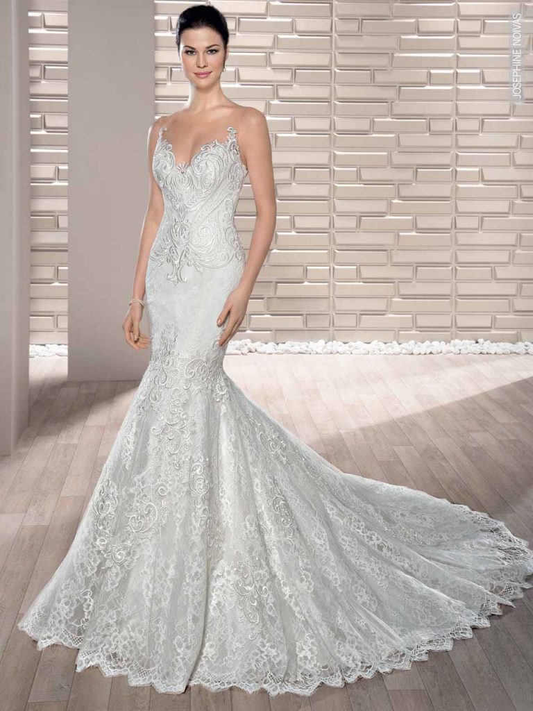 Vestido de Noiva - Sereia com costas bordadas