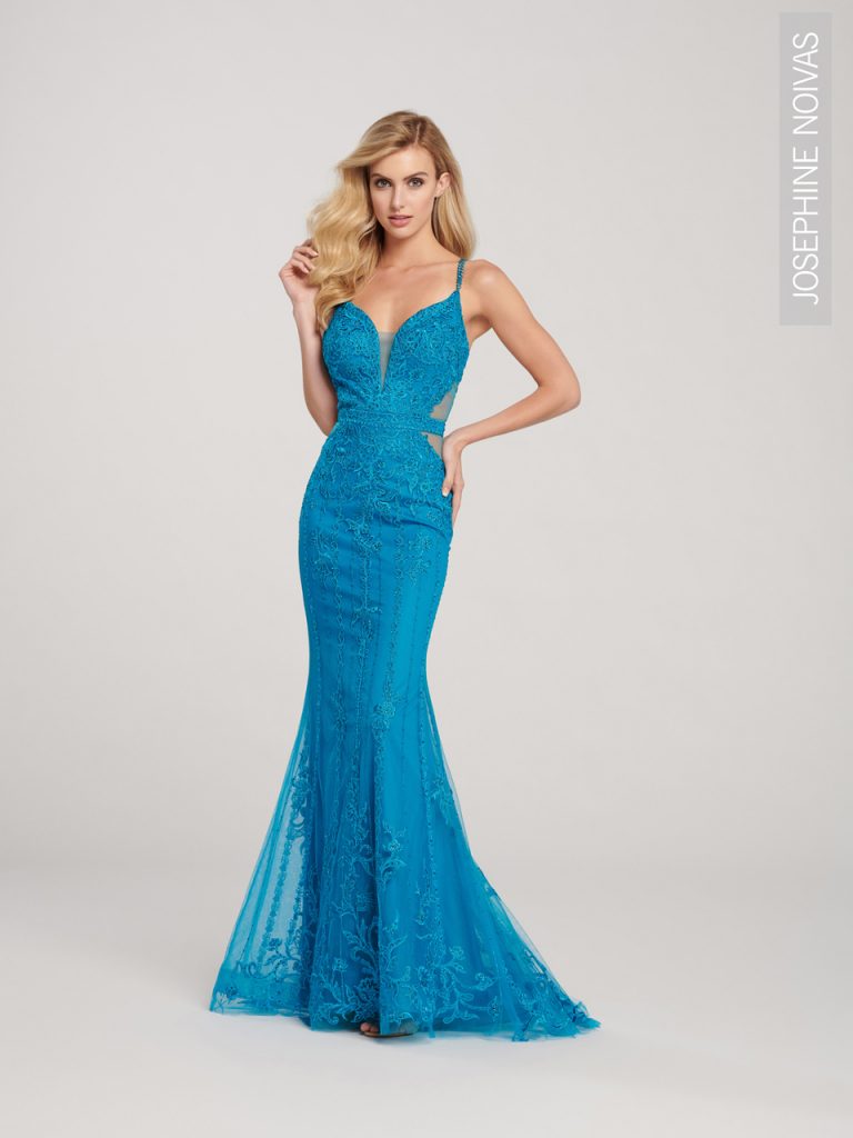 Vestido de festa sereia azul turquesa com brilho para madrinhas formandas e festas