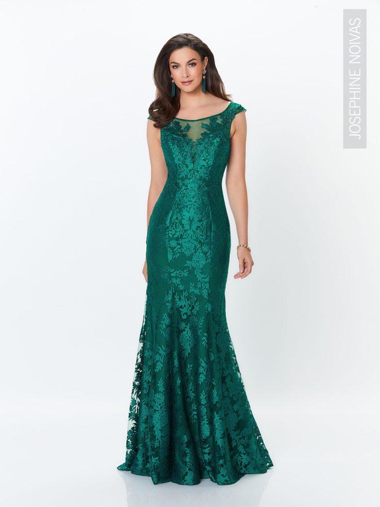 Vestido de festa verde esmeralda com renda para madrinhas formandas e festas