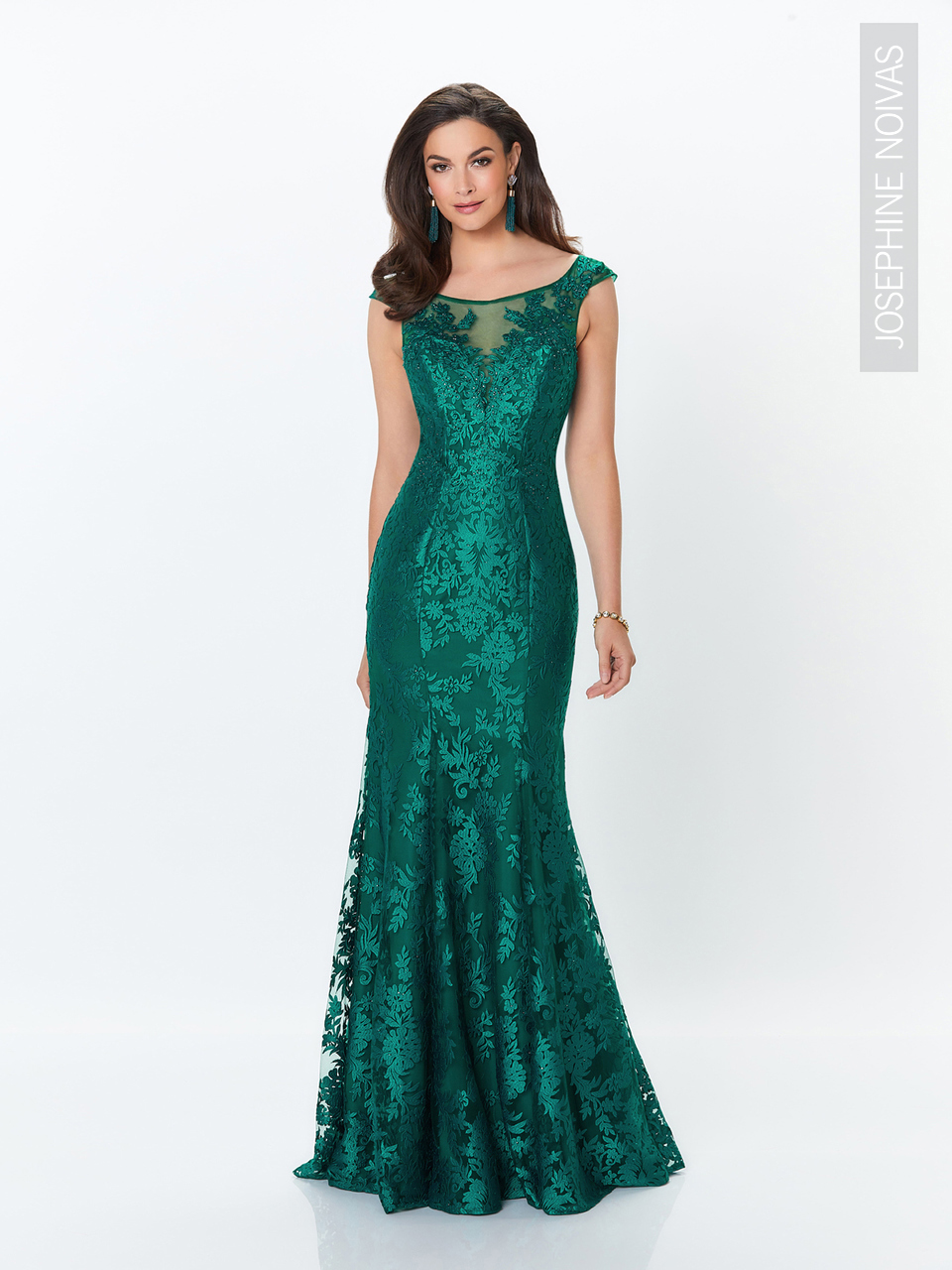 vestido verde esmeralda